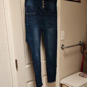 Stylish High-Rise Blue Jeans